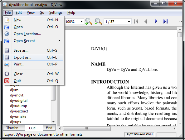 djvu to pdf linux